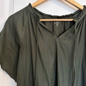 LOFT Dark Green Blouse